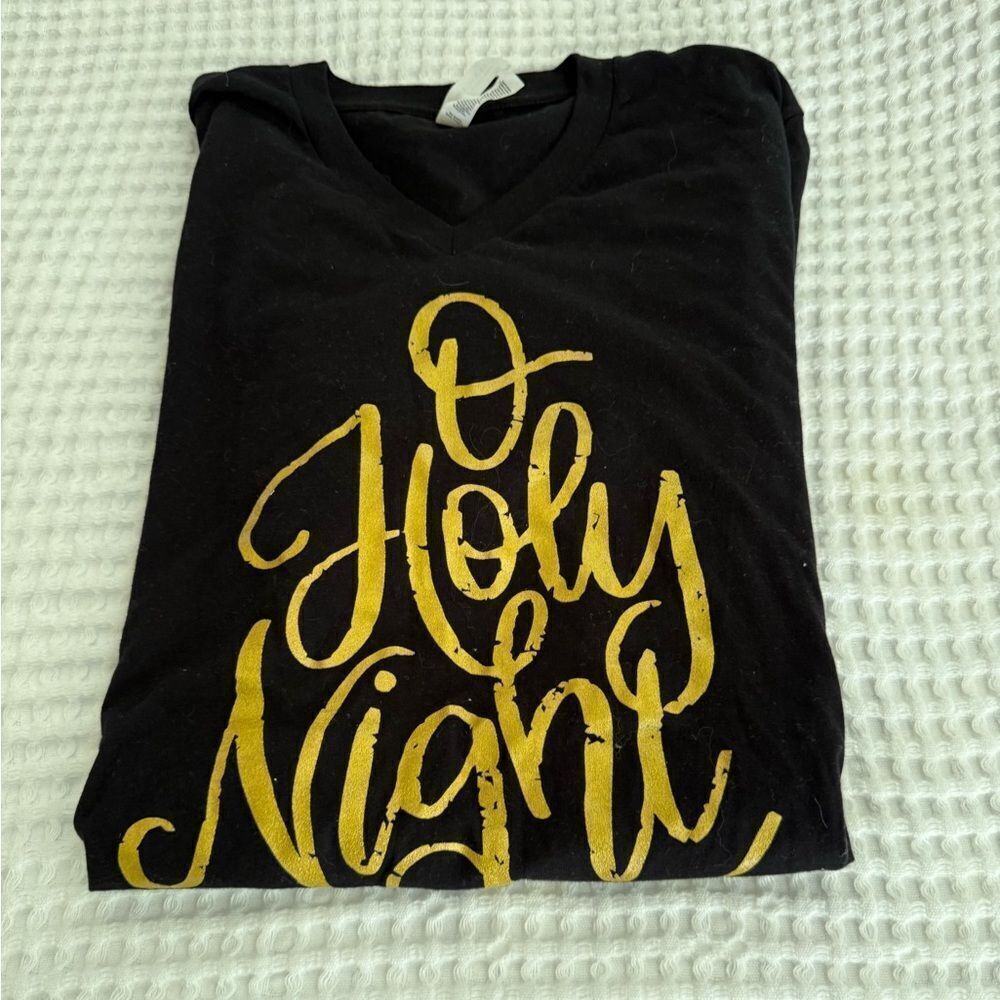 Bella Canvas Black O Holy Night 100% Cotton T-Shirt tee